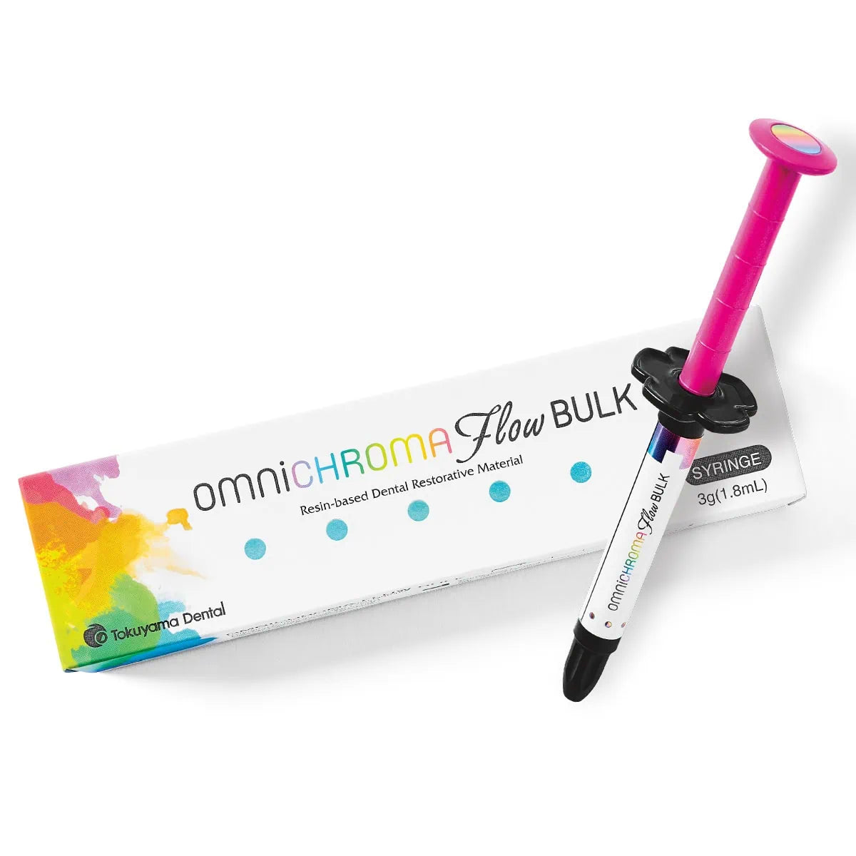 Tokuyama Omnichroma Flow Bulk syringe and box