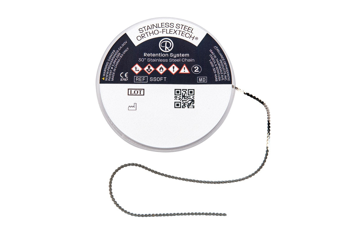 Ortho FlexTech stainless steel lingual retainer wire on a 30 inch spool (REF SSOFT)