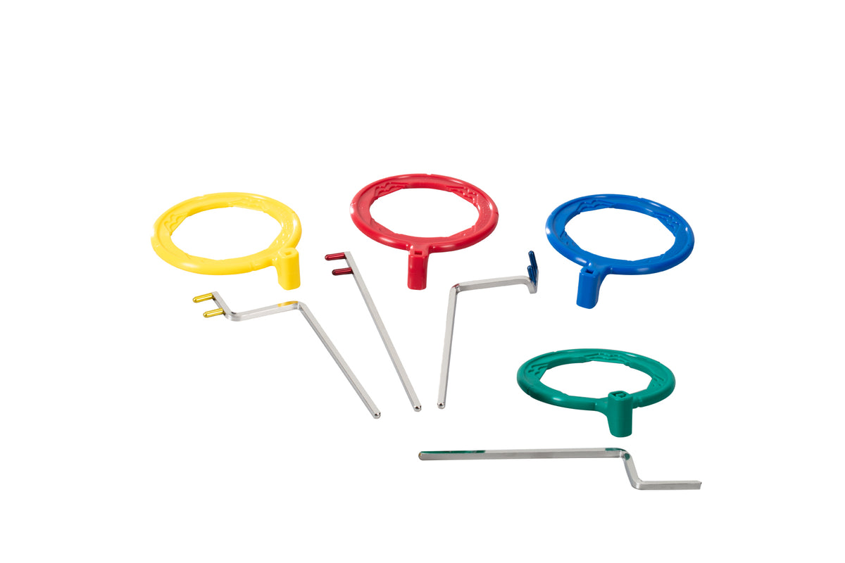 Rinn XCP aiming rings (yellow posterior, red bitewing, blue anterior, green endo) with indicator arms