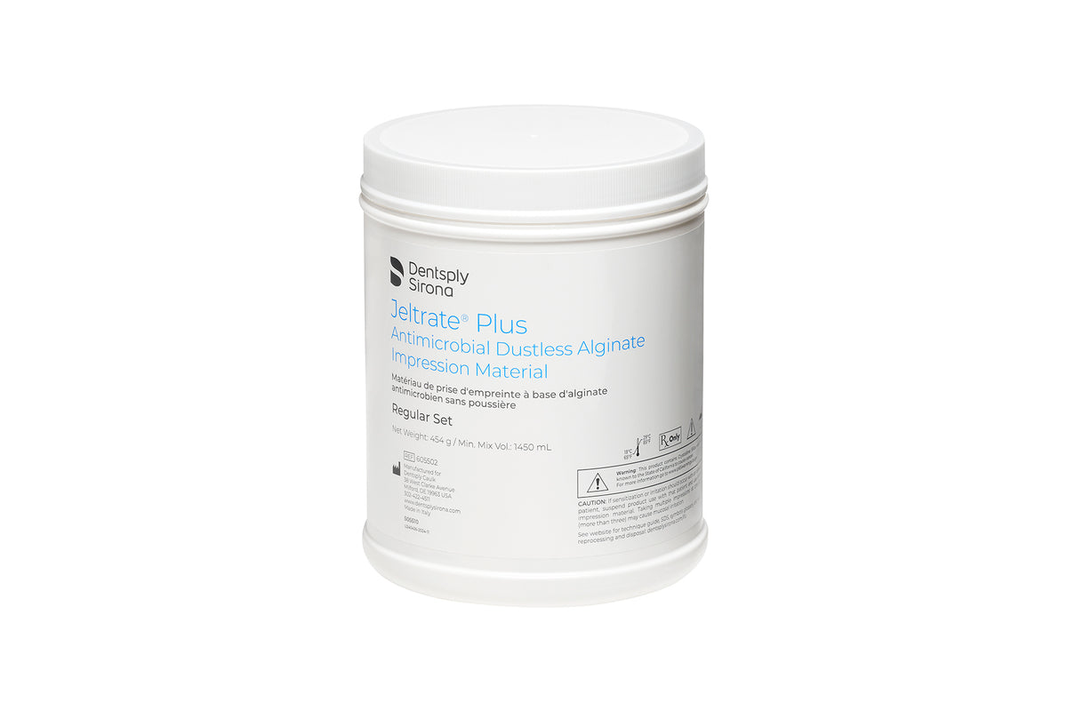 Jeltrate Plus regular set alginate, 454 g canister