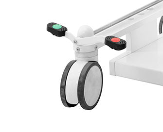Hatch surgical dental chair, castor wheel and pedals
