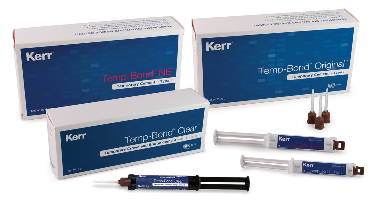 Kerr Temp-Bond NE, Original and Clear temporary cements