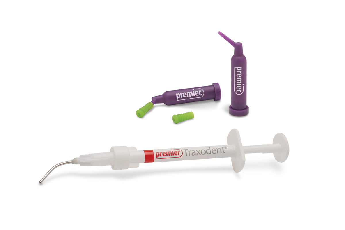 Traxodent syringe and unit-dose capsules