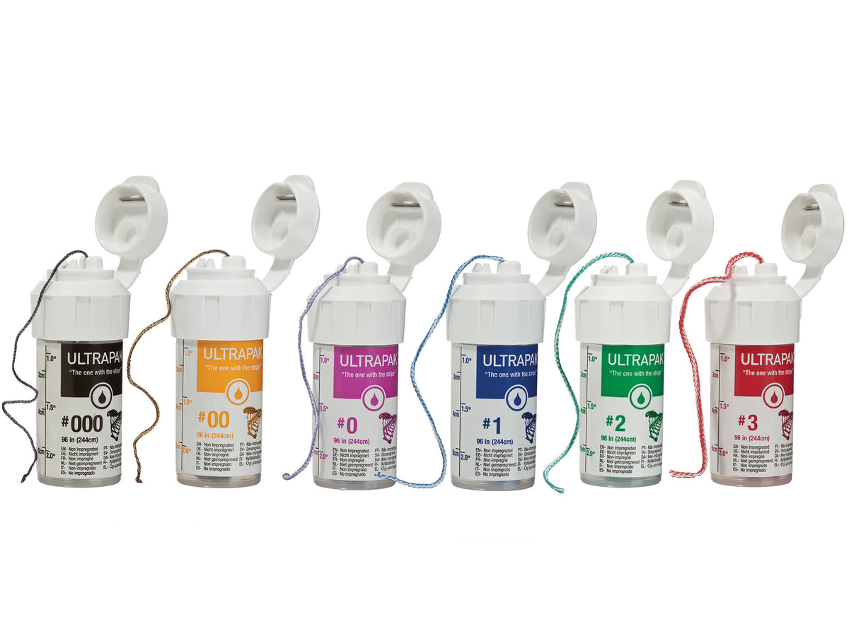 Ultrapak knitted retraction cord bottles, all sizes