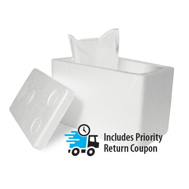Cooler box with ice pack, maxill H2O additional return kit
