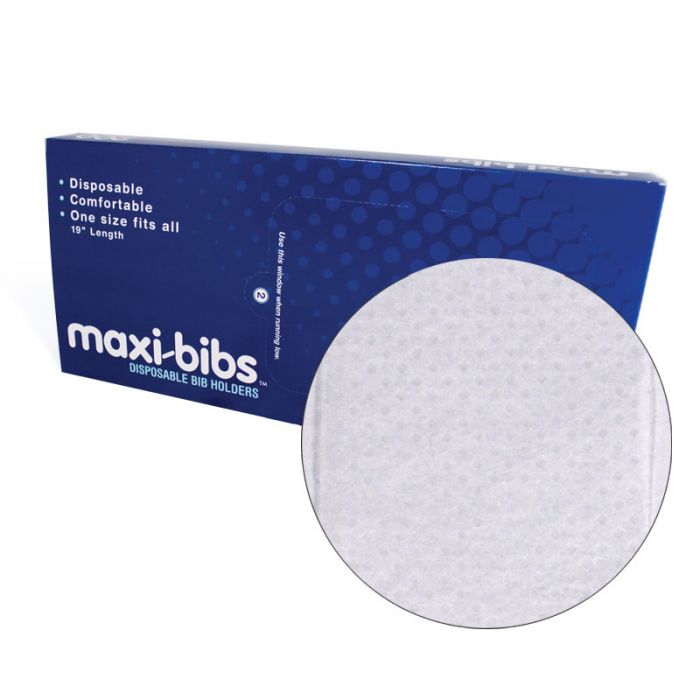 maxill Disposable Bib Holders, 200 per box - White