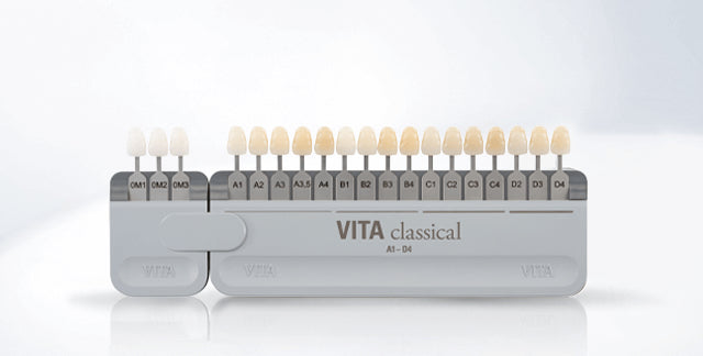 VITA classical A1-D4 shade guide with bleached shades 0M1 0M2 0M3