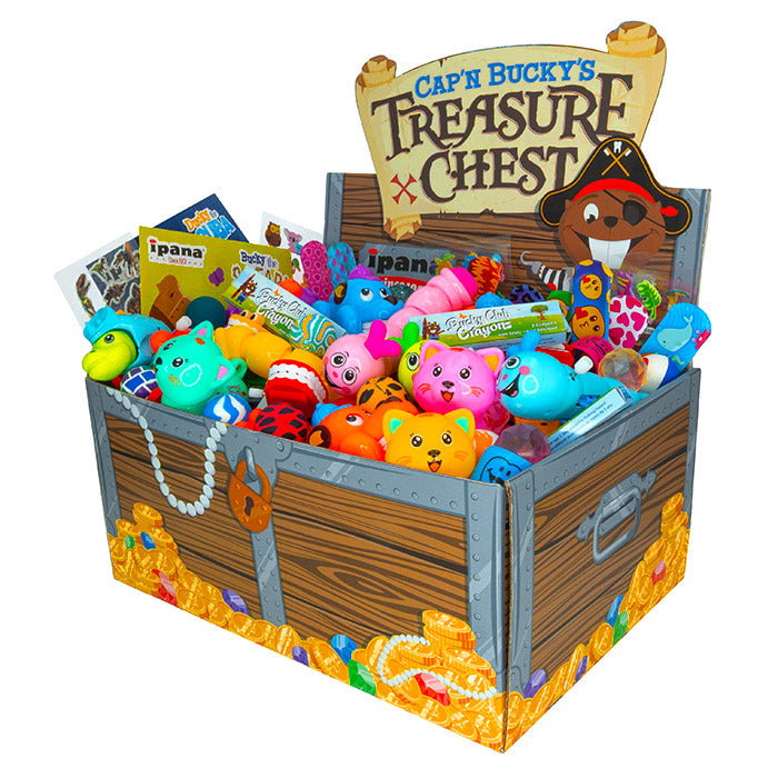 Cap'n Bucky's Treasure Chest filled with toys
