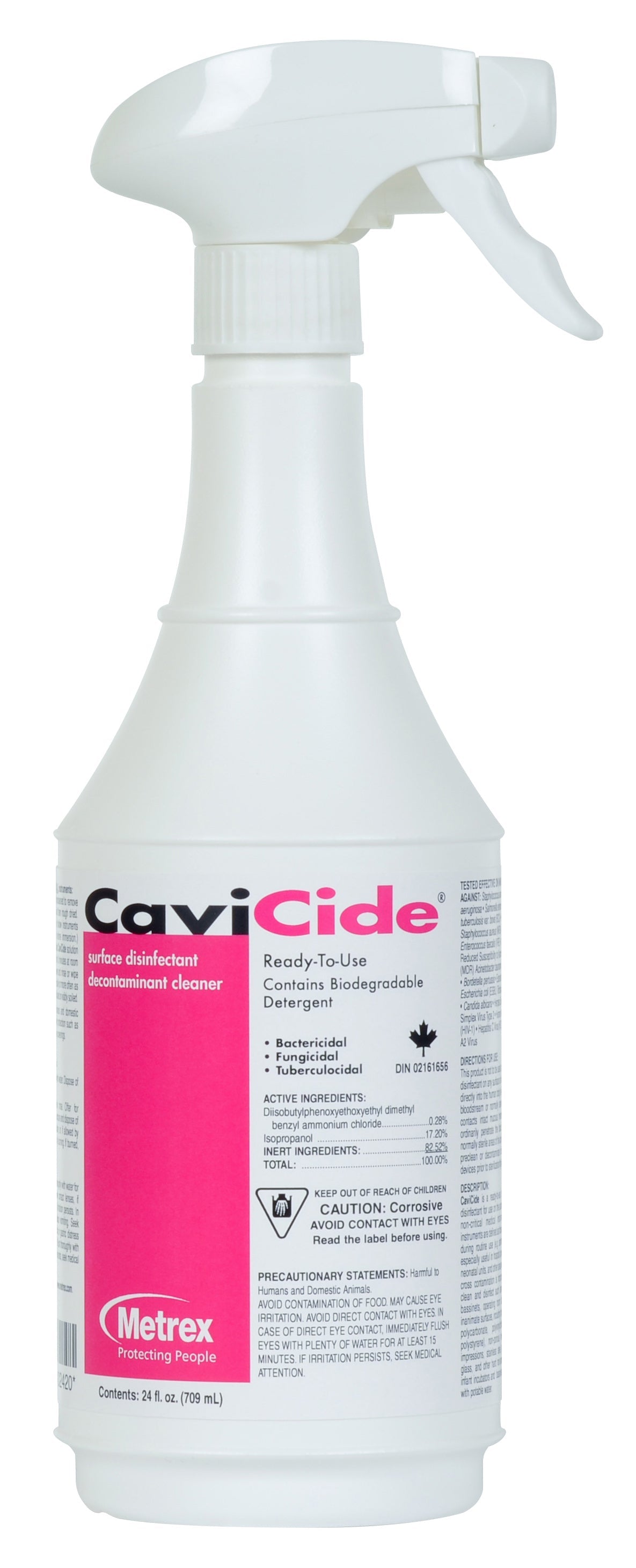 Metrex CaviCide 24 oz spray bottle with Canadian label