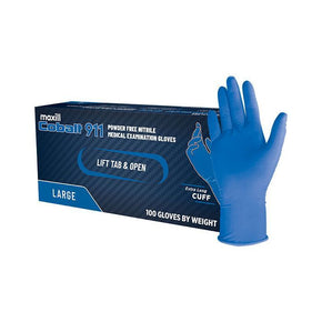 Cobalt 911 Powder Free Nitrile Medical Examination Gloves