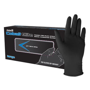 Cobalt Elite Black Nitrile Gloves