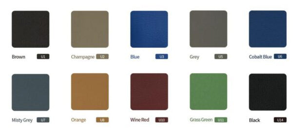 Hatch Ajax AJ15 dental chair, upholstery colour chart