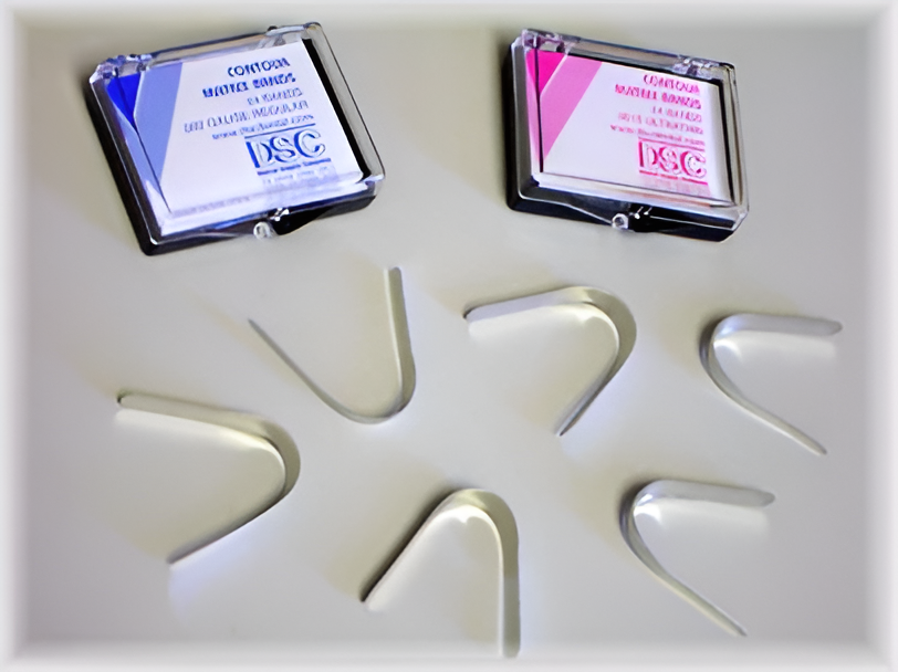 Two boxes of DSC contour matrix bands with six loose bands