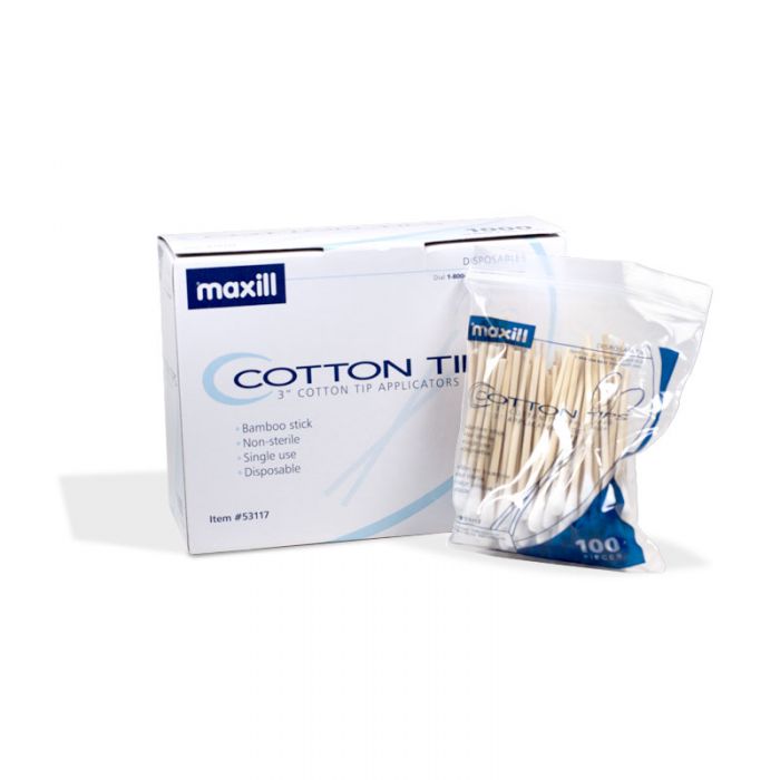 maxill Cotton Tip Applicators, 100 per bag - 3 inches