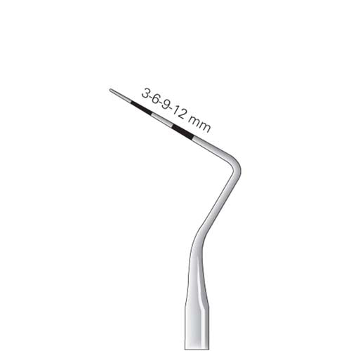 Periodontal probe CP12 colour coded, single end