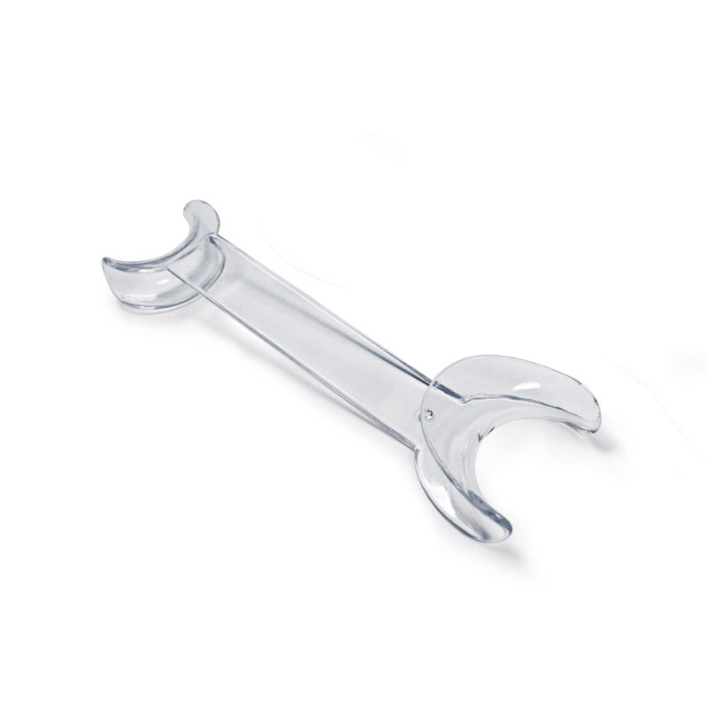 Double hand held cheek retractor, child size