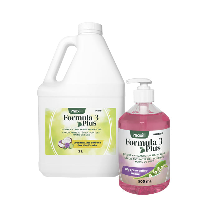maxill Formula 3 Plus 2 L jug and 500 mL pump bottle