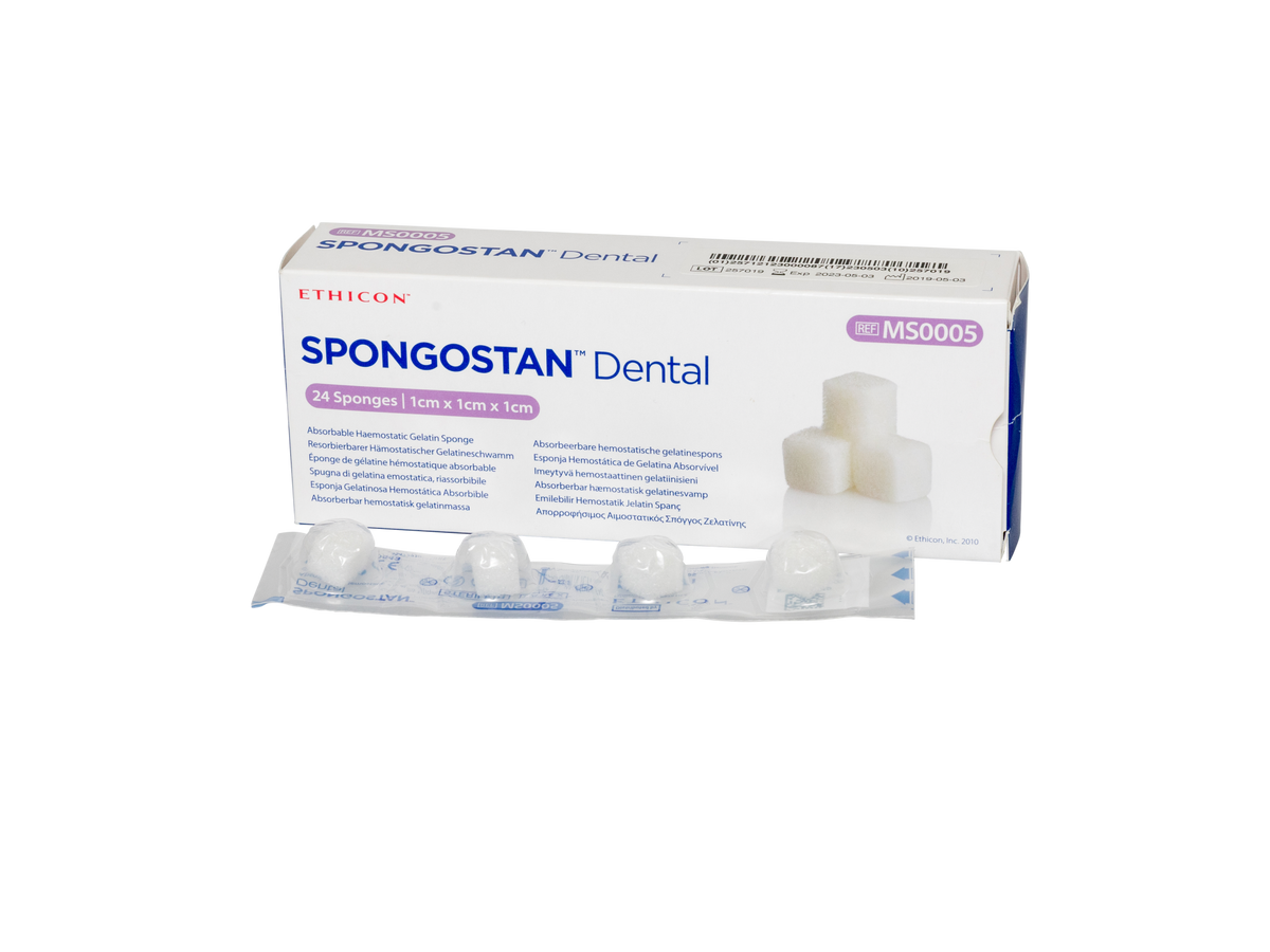 Spongostan Dental MS0005 box and blister of sponges