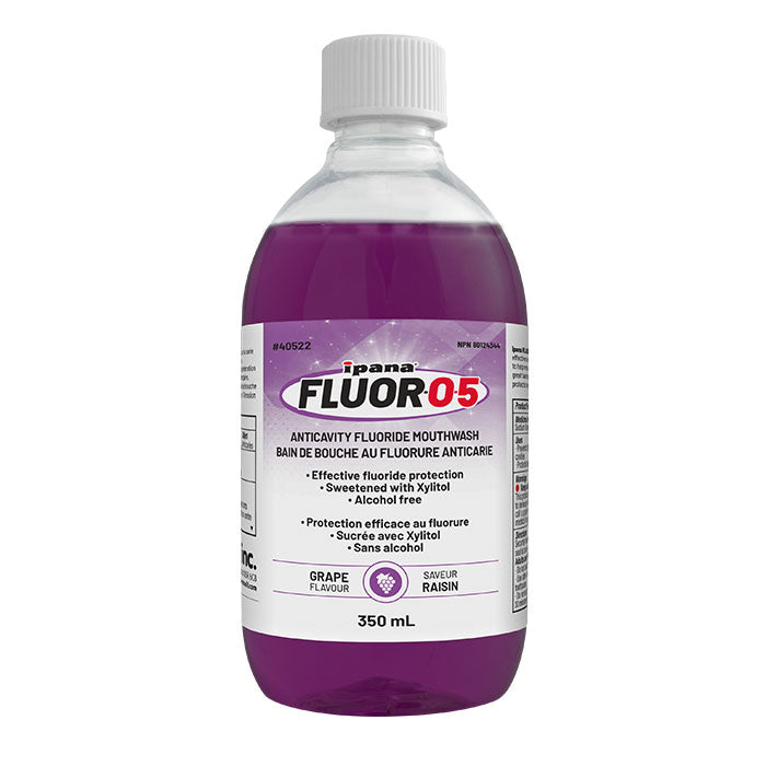 ipana FLUOR-O-5 mouthwash 350 mL, grape
