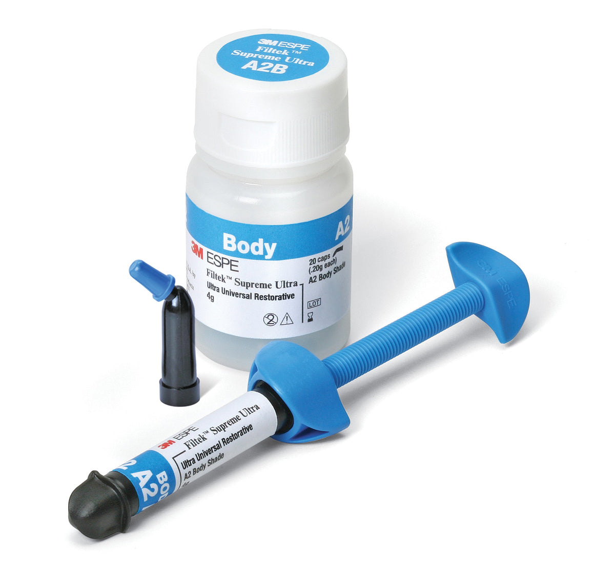 3M Filtek Supreme Ultra Body shade syringe and capsule jar