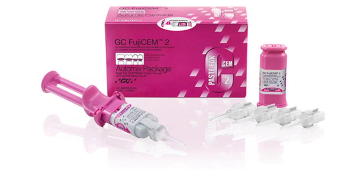 GC FujiCEM 2 Automix Package with cartridge, automix syringe and mixing tips