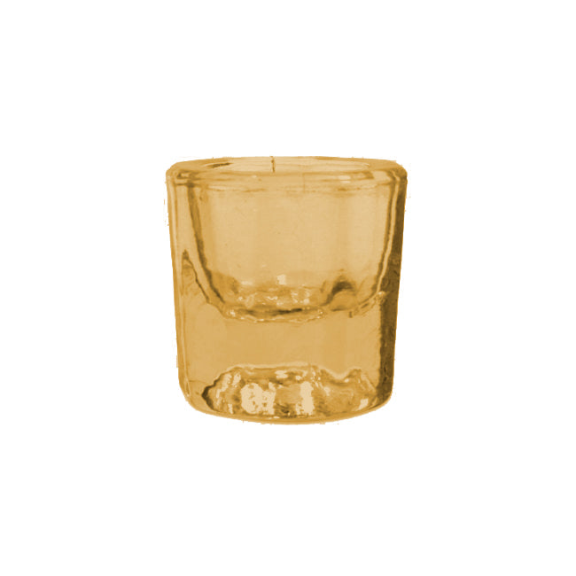 maxill glass dappen dish, amber