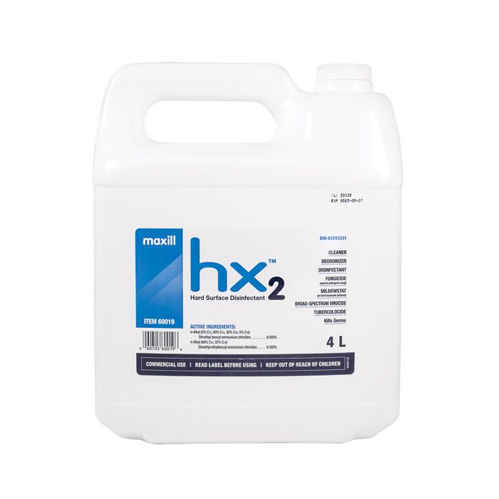 hx2 Hard Surface Disinfectant Wipes (6" x 7"), 4 L jug