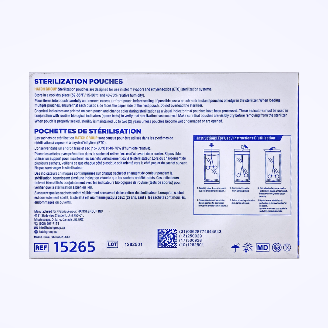 Hatch Sterilization Pouches 5.25" x 6.5" - 200/Box, view 2