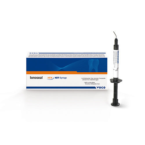 VOCO Ionoseal carton with a light-cured glass ionomer liner syringe