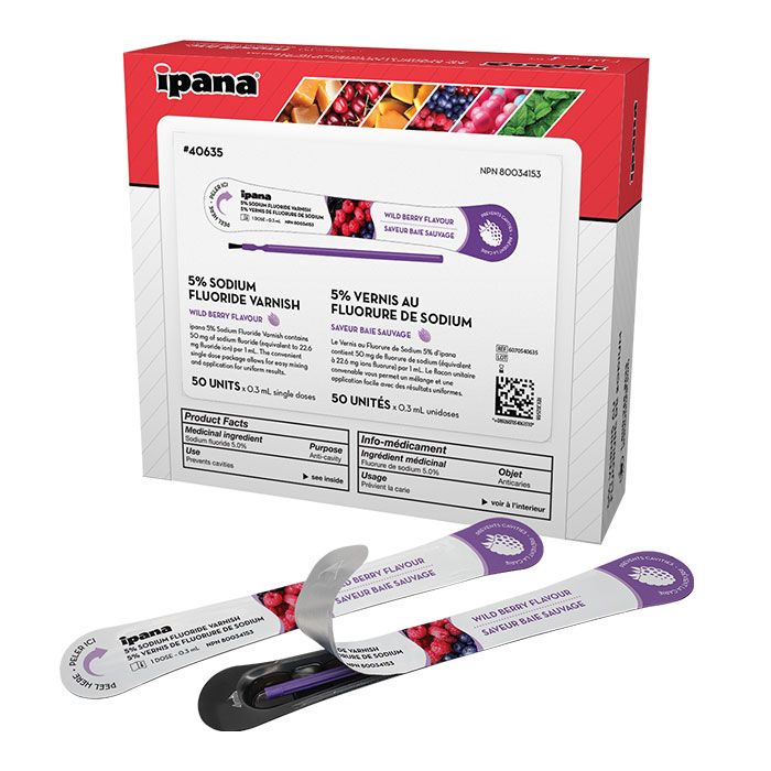ipana 5% Sodium Fluoride Varnish - 50 Pack