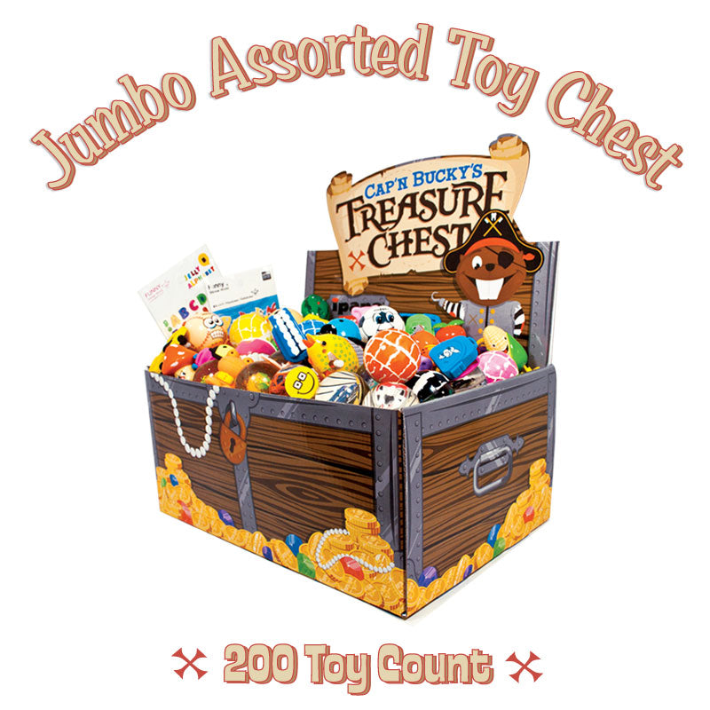 Cap'n Bucky's Treasure Chest, Jumbo assorted toy chest, 200 toys