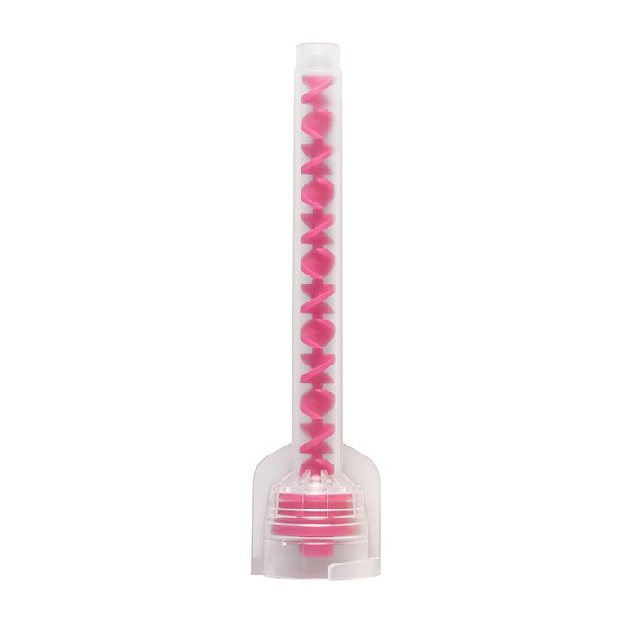 maxill Krystal Klear Mixing Tips, Pink 68 mm (1:1) | 48 tips per bag