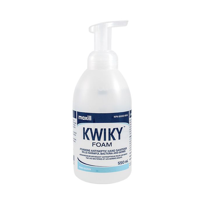 maxill KWIKY Foaming Antiseptic Hand Sanitizer, 550 mL per bottle