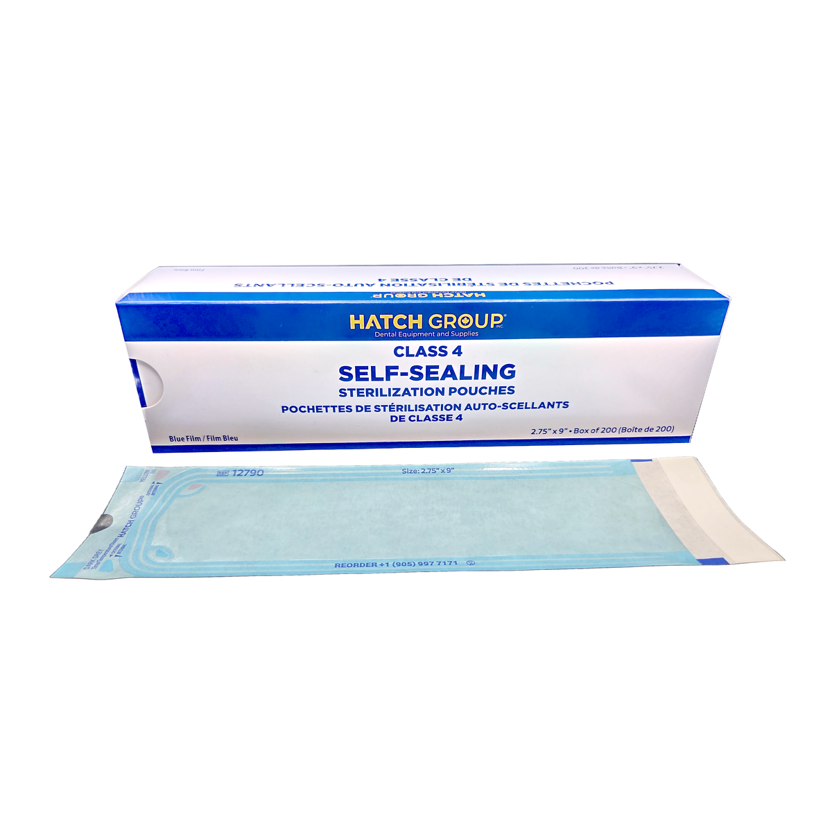 Hatch Sterilization Pouches 2.75" x 9" - 200/box