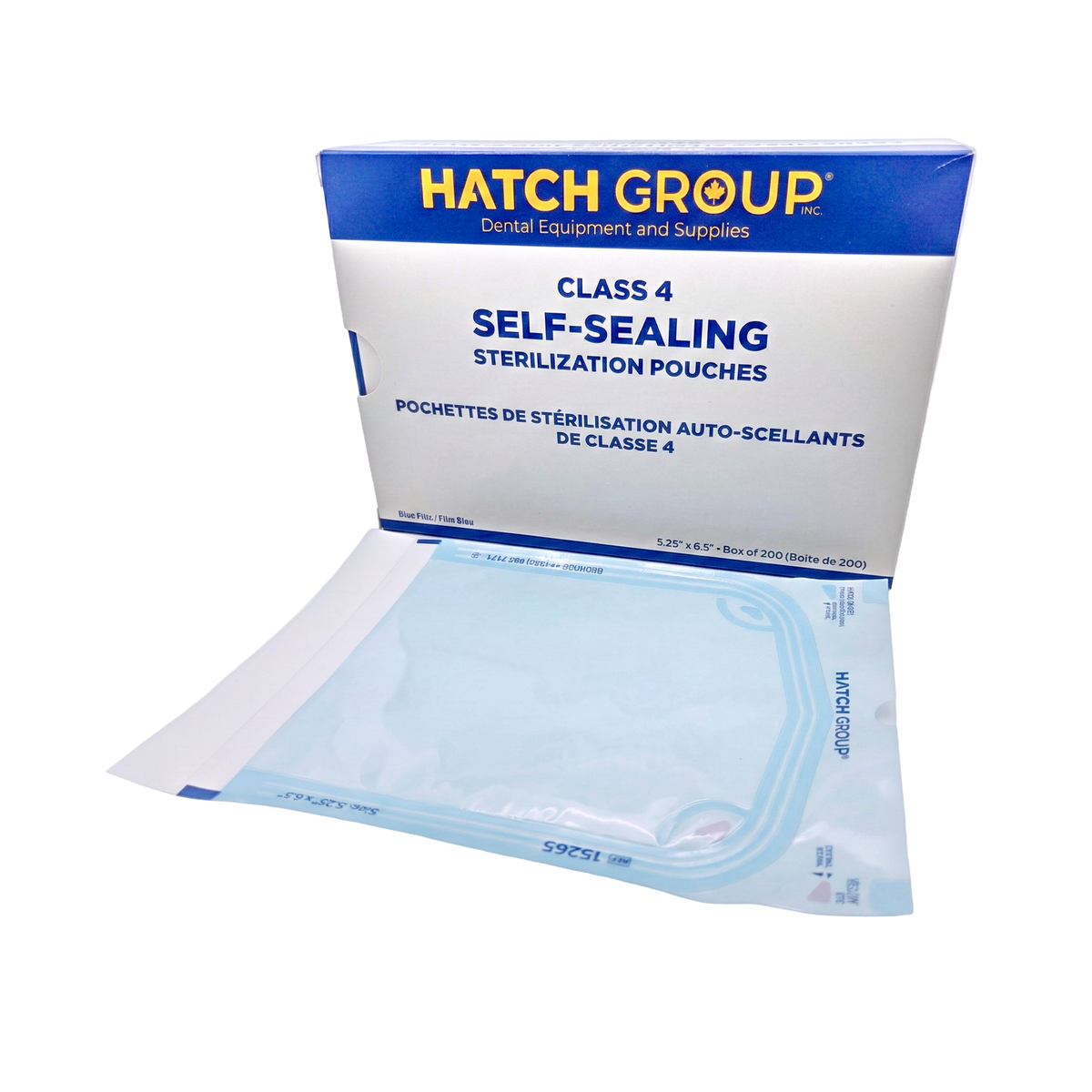 Hatch Sterilization Pouches 5.25" x 6.5" - 200/Box