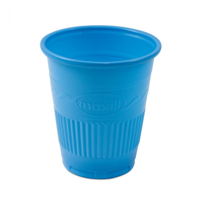 maxill maxi-cups Disposable Plastic Cups, 1000 per box (Blue)