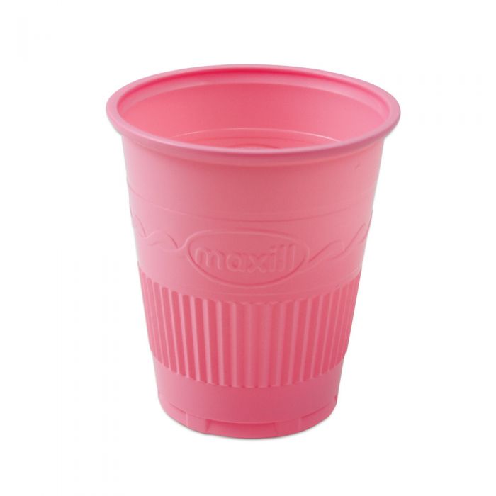 maxill maxi-cups Disposable Plastic Cups, 1000 per box (Pink)