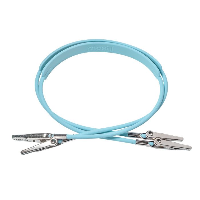 maxill Bib Clipz Autoclavable Silicone Bib Clips, 2 clips per bag - Light Blue