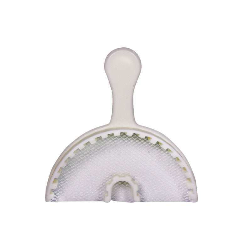 Dual-arch mesh bite tray, small anterior