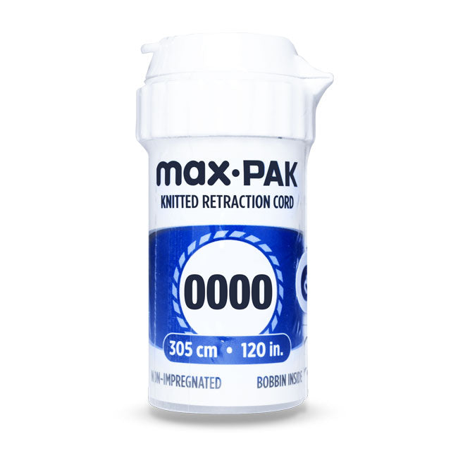 maxill max-pak Knitted Retraction Cord, size 0000, dispenser