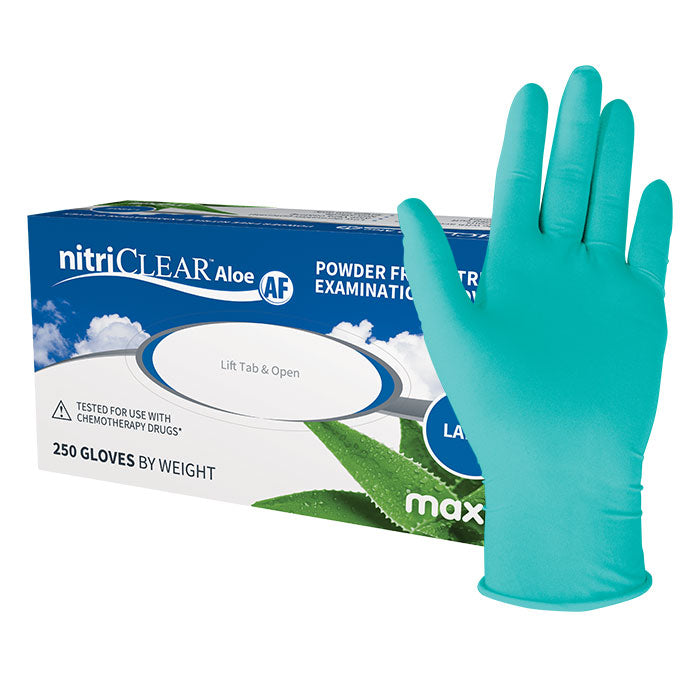 maxill nitriCLEAR Aloe AF Nitrile Gloves