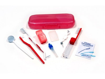 Orthodontic hygiene care patient kit with carry case