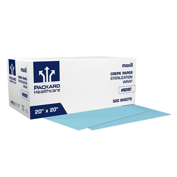 Packard Healthcare Sterilization Wrap, Crepe Paper - 500 per box - 20in x 20in