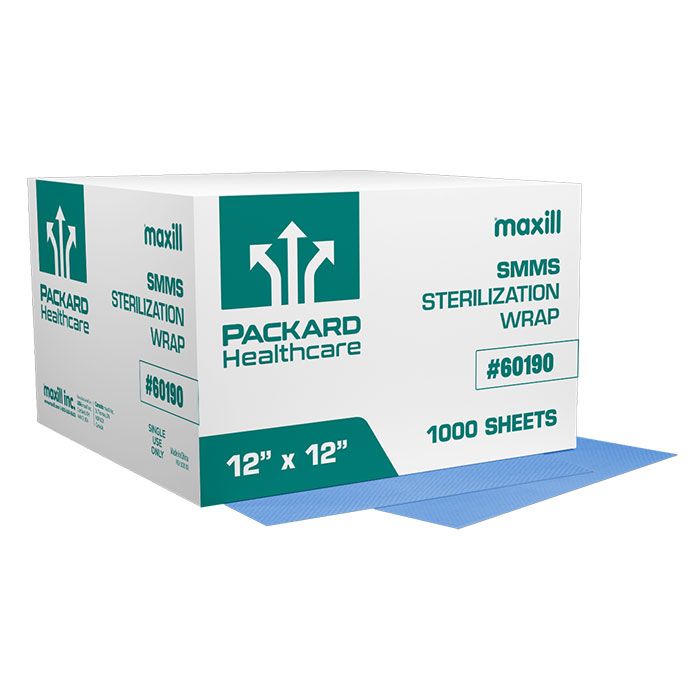 Packard Healthcare Sterilization Wrap, SMMS - 1000 per box - 12in x 12in