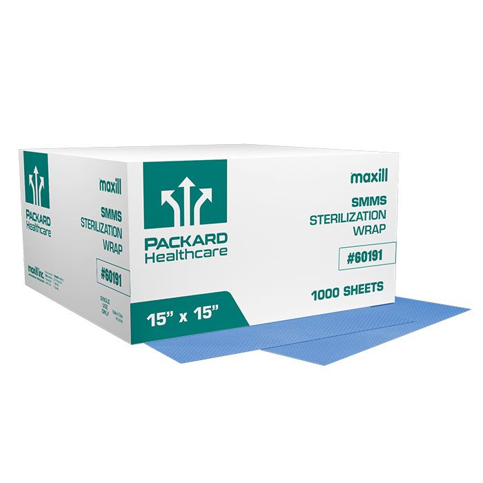 Packard Healthcare Sterilization Wrap, SMMS - 1000 per box - 15in x 15in