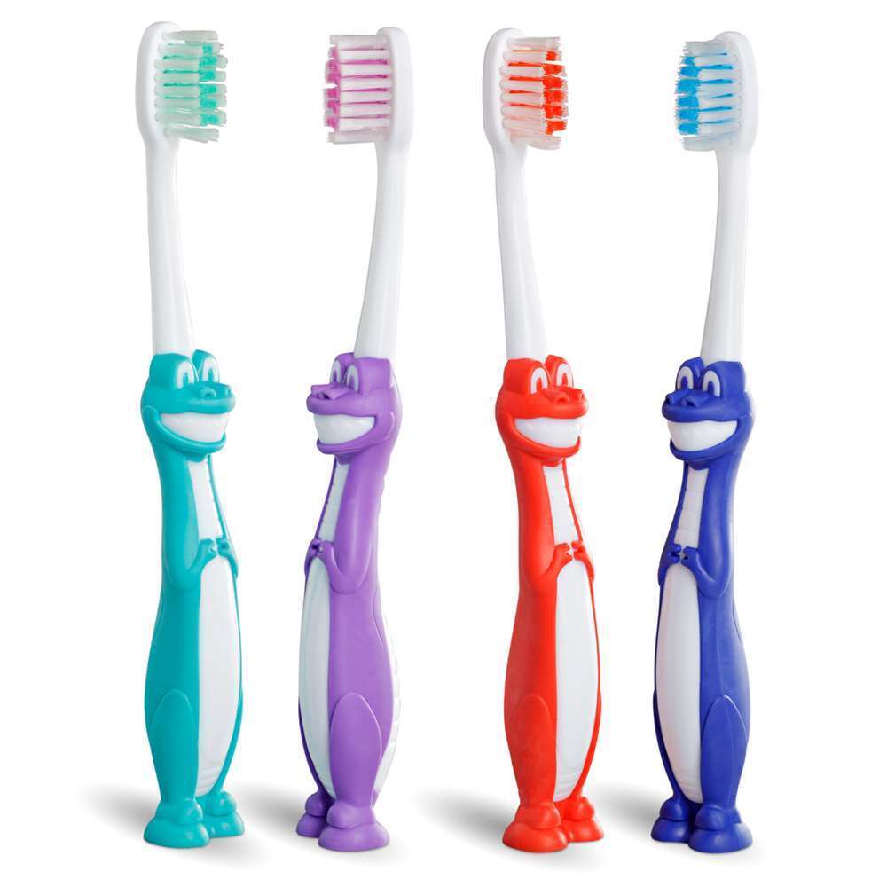 Kids toothbrushes with animal shaped handles