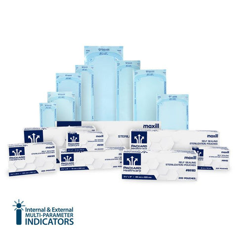 Packard Healthcare Self Sealing Sterilization Pouches - 200 pouches per box