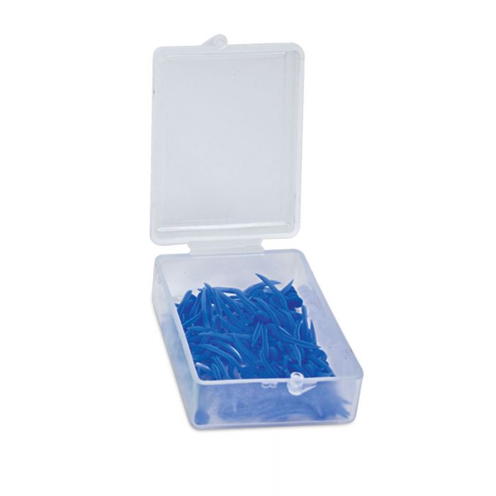 Plastic Wedges With Hole, Extra Small (Blue) | 100 per box