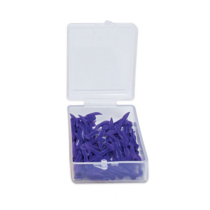 Plastic Wedges With Hole, Large (Purple) | 100 per box