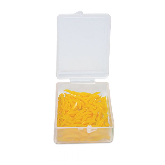 Plastic Wedges With Hole, Medium (Yellow) | 100 per box